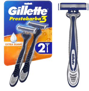 Produto Aparelho de barbear prestobarba 3 confortgel 2 unidades gillette foto 1