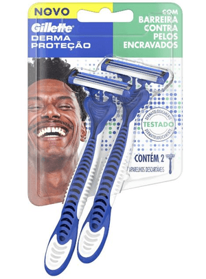 Produto Aparelho de barbear gillette derma com 2 unidades foto 1