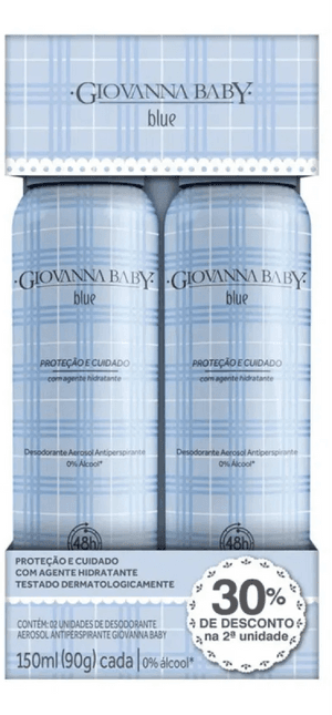Produto Desodorante aerossol blue 2 unidades com 150ml cada giovanna baby foto 1