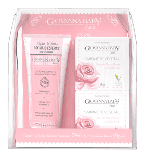 Produto Kit classic loção hidratante 50g + 2 sabonetes 90g giovanna baby foto 1