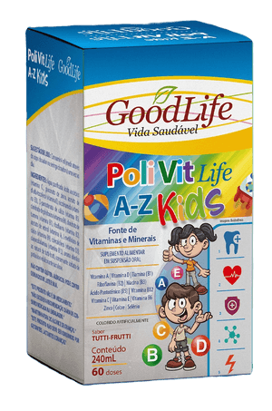 Produto Goodlife poli vit kids - poli vitamínico de a-z frasco com 240ml sabor tutti-frutti foto 1