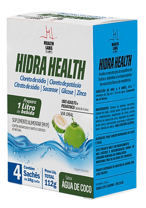 Produto Hidra health sabor água de coco 4 sachês de 28g health labs foto 1