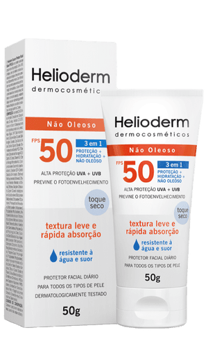 Produto Protetor solar facial fps50 toque seco 50g helioderm foto 1