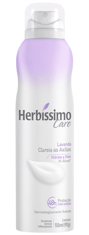 Produto Desodorante aerosol antitranspirante care lavanda 150ml herbíssimo foto 1