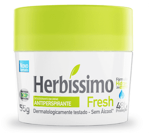 Produto Desodorante creme antiperspirante fresh 55g herbíssimo
 foto 1