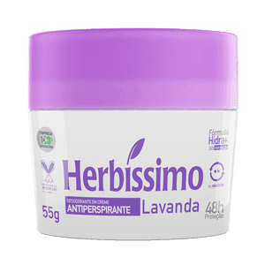 Produto Desodorante creme antiperspirante lavanda 55g herbíssimo foto 1