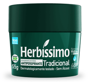 Produto Desodorante creme antiperspirante tradicional 55g herbíssimo foto 1