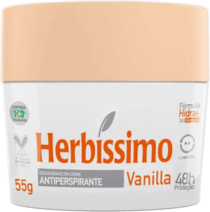 Produto Desodorante creme antitranspirante vanilla 55g herbíssimo foto 1