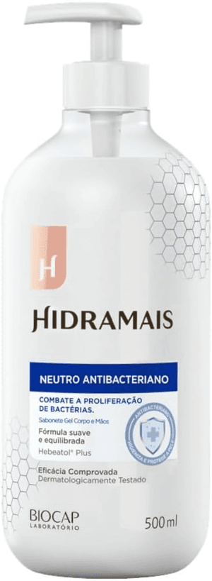 Produto Sabonete líquido antibacteriano neutro 500ml hidramais foto 1