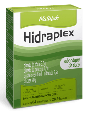 Produto Hidraplex em pó sabor água de coco 4 envelopes de 27,9g natulab foto 1