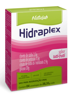 Produto Hidraplex em pó sabor tutti-frutti 4 envelops de 27,9g natulab foto 1
