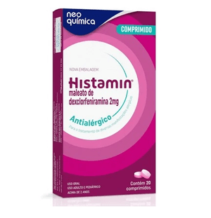 Produto Histamin 2 mg com 20 comprimidos neo quimica foto 1