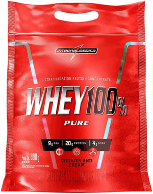 Produto Whey 100% pure cookies and cream refil 900g integralmedica foto 1