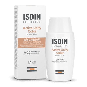 Produto Clareador e protetor solar facial fotoultra active unify color fps99 50ml isdin foto 1