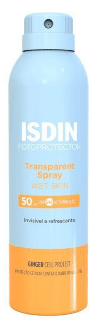 Produto Protetor solar corporal transparent spray wet skin fps50 250ml isdin foto 1