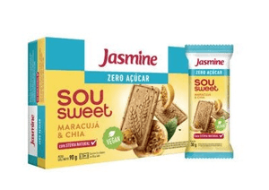 Produto Jasmine biscoito sou sweet 90g sabor maracuja e chia foto 1
