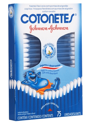Produto Hastes flexíveis cotonetes 75 unidades jhonson & jhonson foto 1