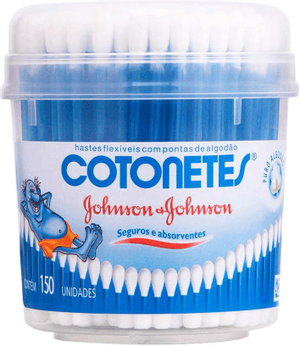Produto Hastes flexíveis cotonetes 150 unidades johnson & johnson foto 1