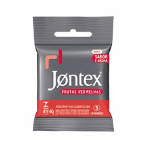 Produto Preservativo jontex frutas vermelhas com 3 unidades foto 1