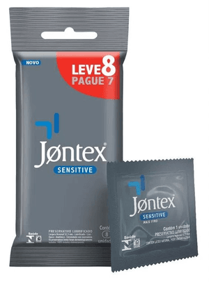 Produto Preservativo jontex sensitive leve 8 pague 7 unidades foto 1