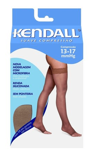 Produto Meia calca 7/8 kendall suave compressao com renda e silicone tamanho p cor mel referencia 2612 foto 1