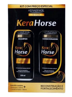 Produto Kit shampoo (230ml) e condicionador (190ml) kera horse kerabrasil foto 1