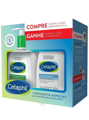 Produto Kit loção hidratante 473ml + loção de limpeza 120ml cetaphil foto 1