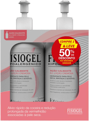 Produto Kit loção hidratante calmante 2 unidades de 400ml fisiogel
 foto 1