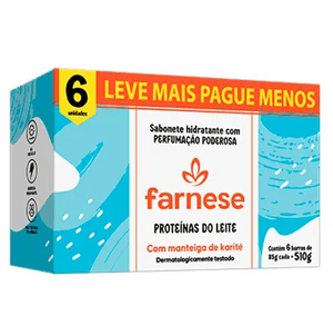 Produto Kit sabonete proteínas do leite 6 unidades de 85 cada farnese
 foto 1