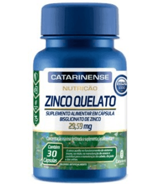 Produto Zinco quelato 29,59mg frasco com 30 capsulas laboratorio catarinense foto 1