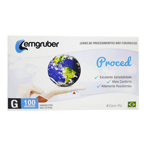 Produto Luva de procedimento lemgruber tamanho g com 100 unidades foto 1