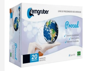Produto Luva de procedimento lemgruber tamanho p com 20 unidades foto 1