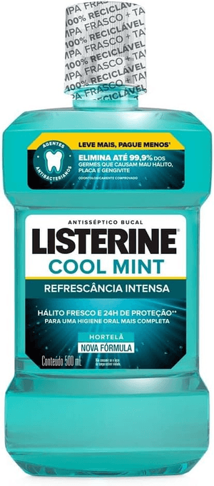 Produto Enxaguante bucal cool mint 500ml listerine foto 1