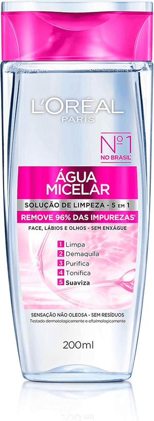 Produto Água micelar solução de limpeza 5 em 1 200ml loreal foto 1