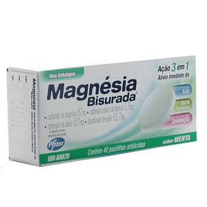 Produto Magnesia bisurad 40 pastilhas foto 1