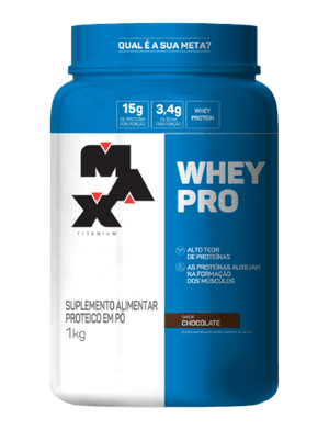 Produto Whey pro concentrado chocolate 1kg max titanium foto 1