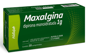 Produto Maxalgina dipirona monoidratada 1g 10 comprimidos natulab foto 1
