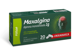 Produto Maxalgina 1g enxaqueca 20 comprimidos natulab
 foto 1