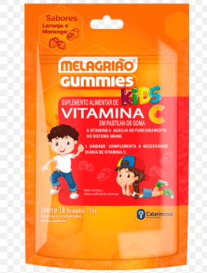 Produto Melagriao c kids 30gomas sabor laranja/morango foto 1