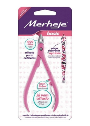 Produto Alicate para cuticulas merheje basic + 1 pinça decorada foto 1