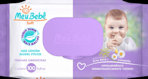 Produto Toalhas umedecidas meu bebê soft com 100 unidades
 foto 1
