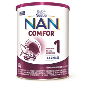 Produto Fórmula infantil nan comfor 1 - 0 a 6 meses 400g nestlé foto 1