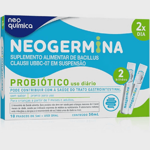 Produto Probiótico neogermina 2 bilhões 10 frascos de 5ml cada neo química foto 1