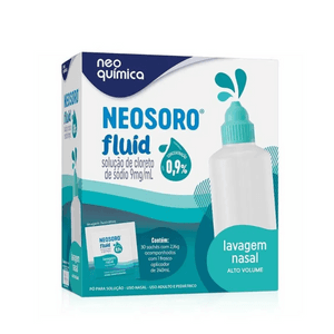 Produto Neosoro fluid 0,9% alto volume 30 sachês com 2,16g + frasco 240ml neo química foto 1