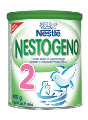 Produto Fórmula  infantil  leite em po nestogeno 2 lata com 400 gramas foto 1
