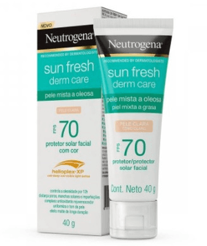 Produto Neutrogena sun fresh protetor solar facial derm care fps70 40g pele clara foto 1
