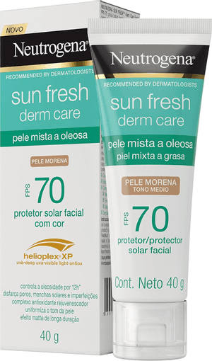Produto Protetor solar facial sun fresh pele morena fps70 neutrogena foto 1