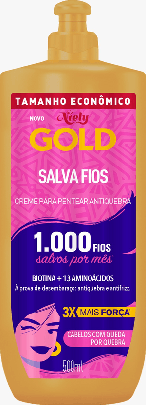 Produto Creme para pentear salva fios 500ml niely gold foto 1