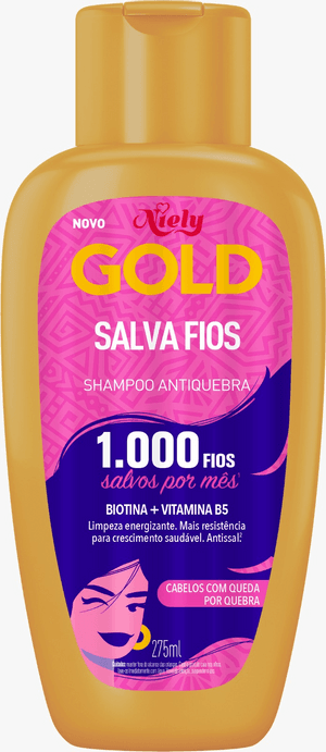 Produto Shampoo antiqueda salva fios 275ml niely gold foto 1