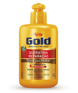 Produto Creme para pentear niely gold queratina reparação 250g
 foto 1